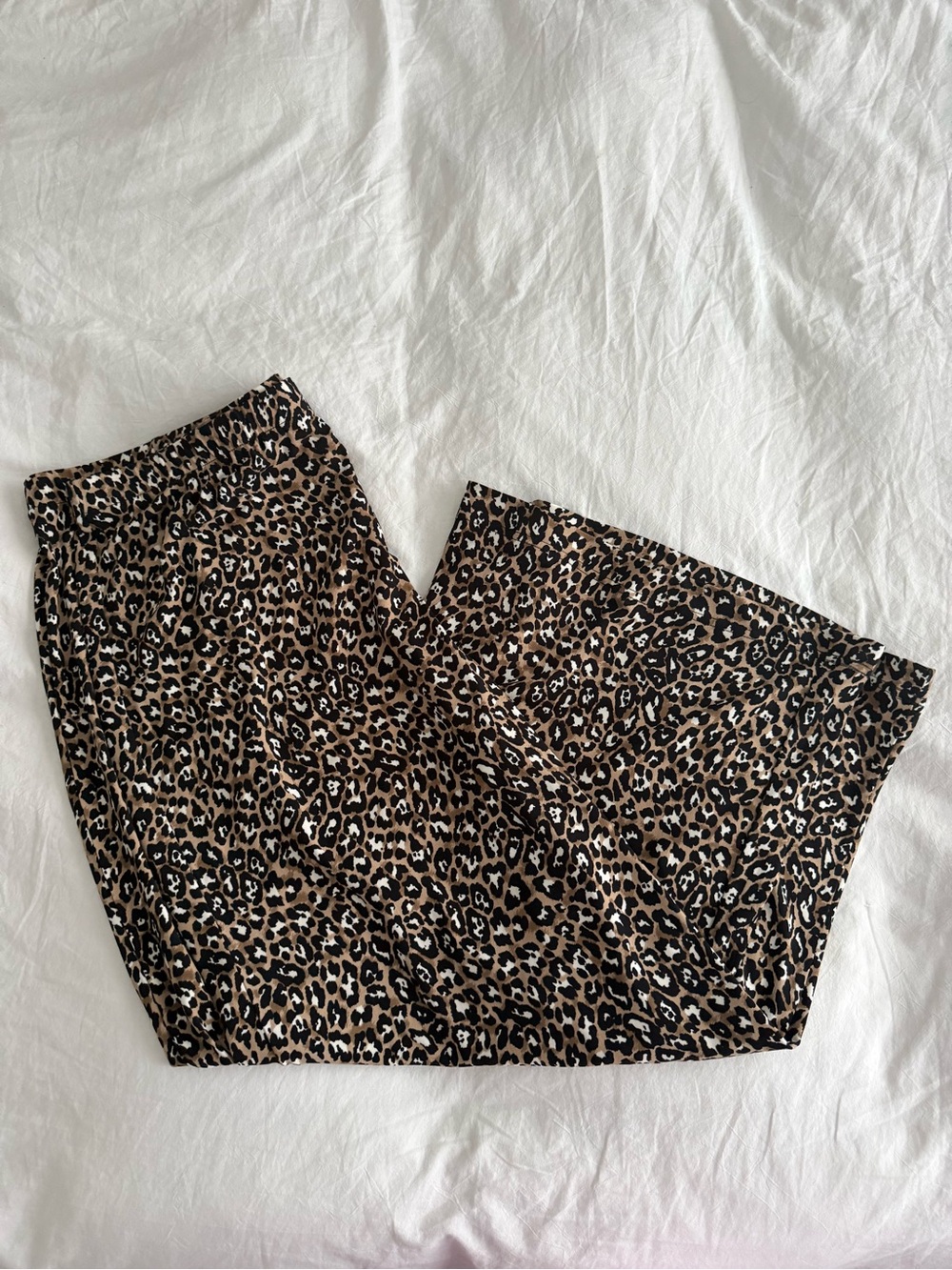 Ruby Rd. Leopard Print Wide Leg Pants - Brown Black Cream